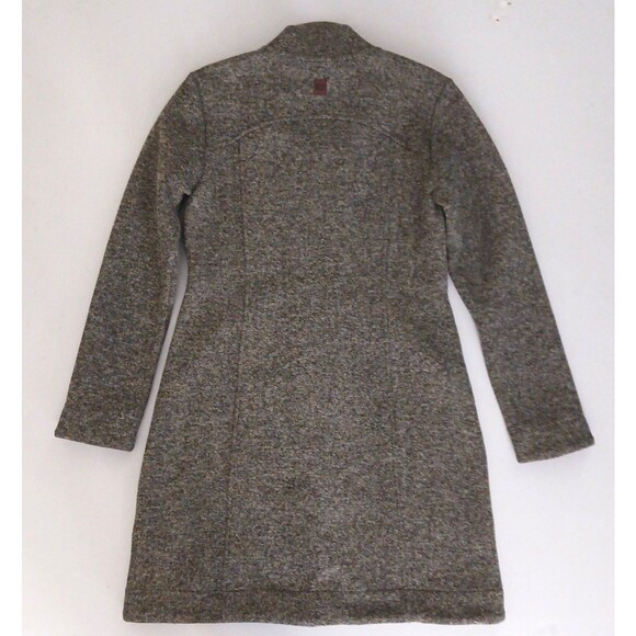 Sherpa Adventure Lhamu Jacket Gray Fleece Knit Zip Front Knee Length Sz M - Picture 12 of 15